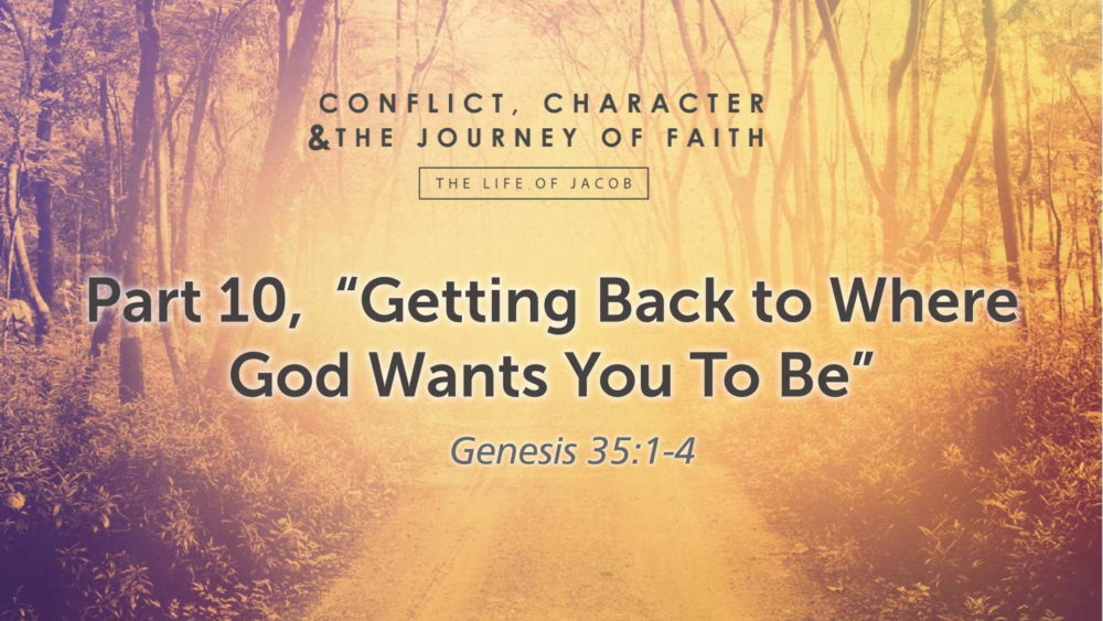 Part 10, “Getting Back to Where God Wants You To Be”